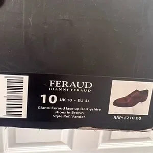 Mens Derby Shoe Brown UK 10 US 11 by Gianni Feraud - Brand New 695243s.jpg main image 4